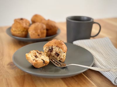 Banana-Chocolate Muffins (vegan, low sugar, Airfryer or Oven)